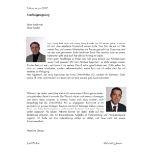 Unternehmensnachfolge OrthoWalker